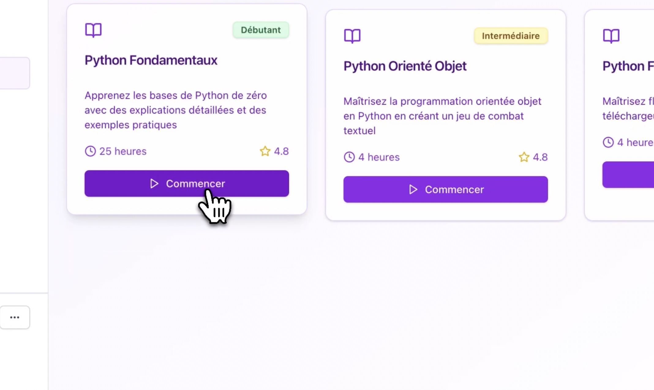 Aperçu de l’app